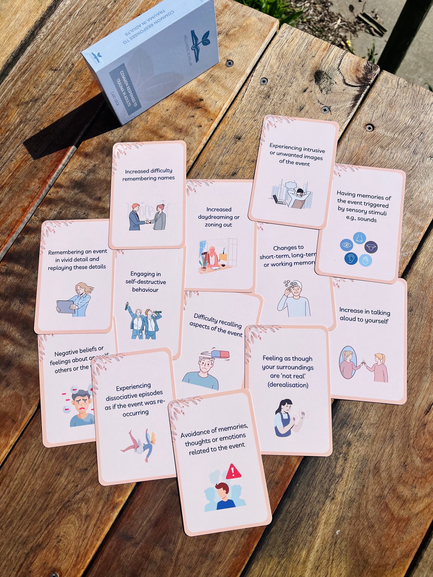 Common Responses to Trauma in Adults - Card Deck