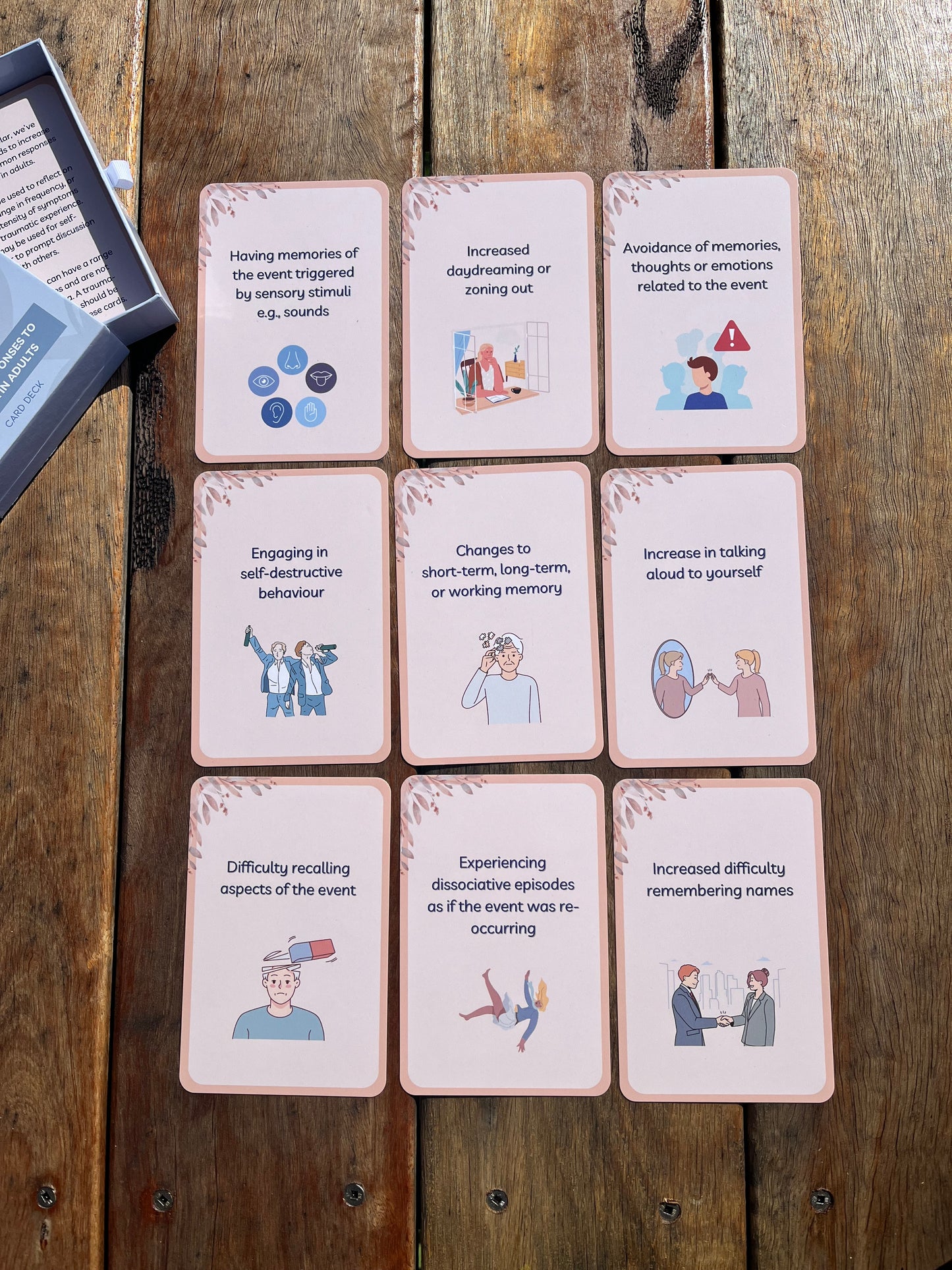 Common Responses to Trauma in Adults - Card Deck