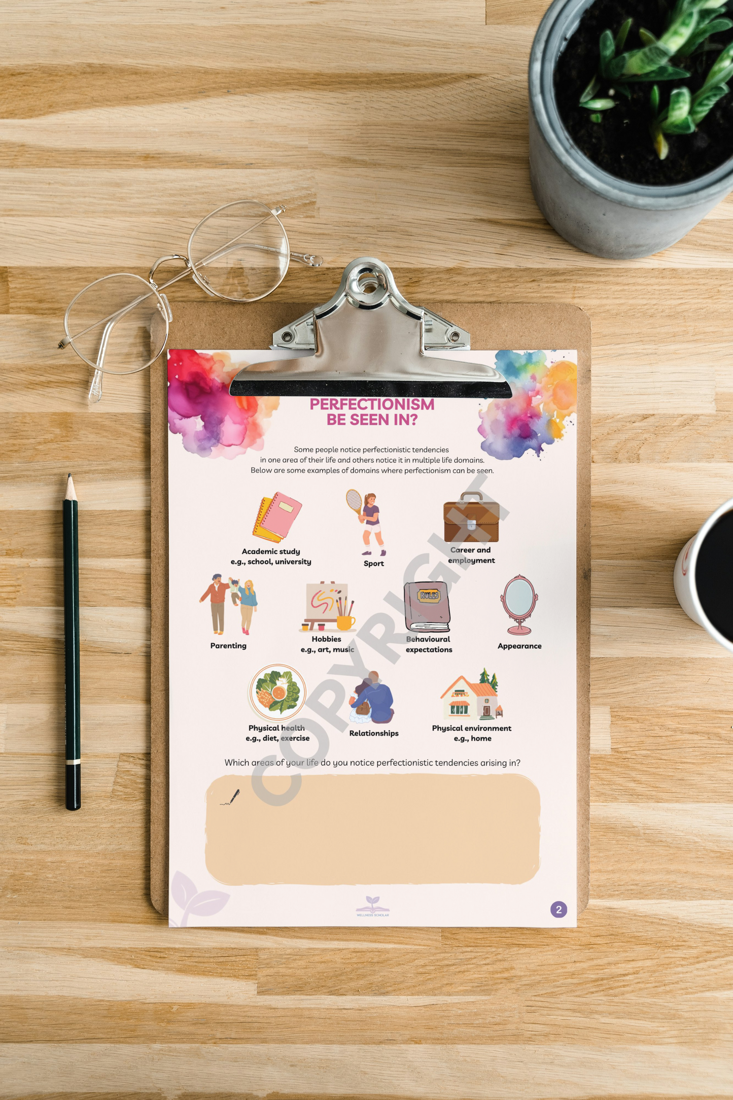 Perfectionism Foundations 3-page Activity Pack