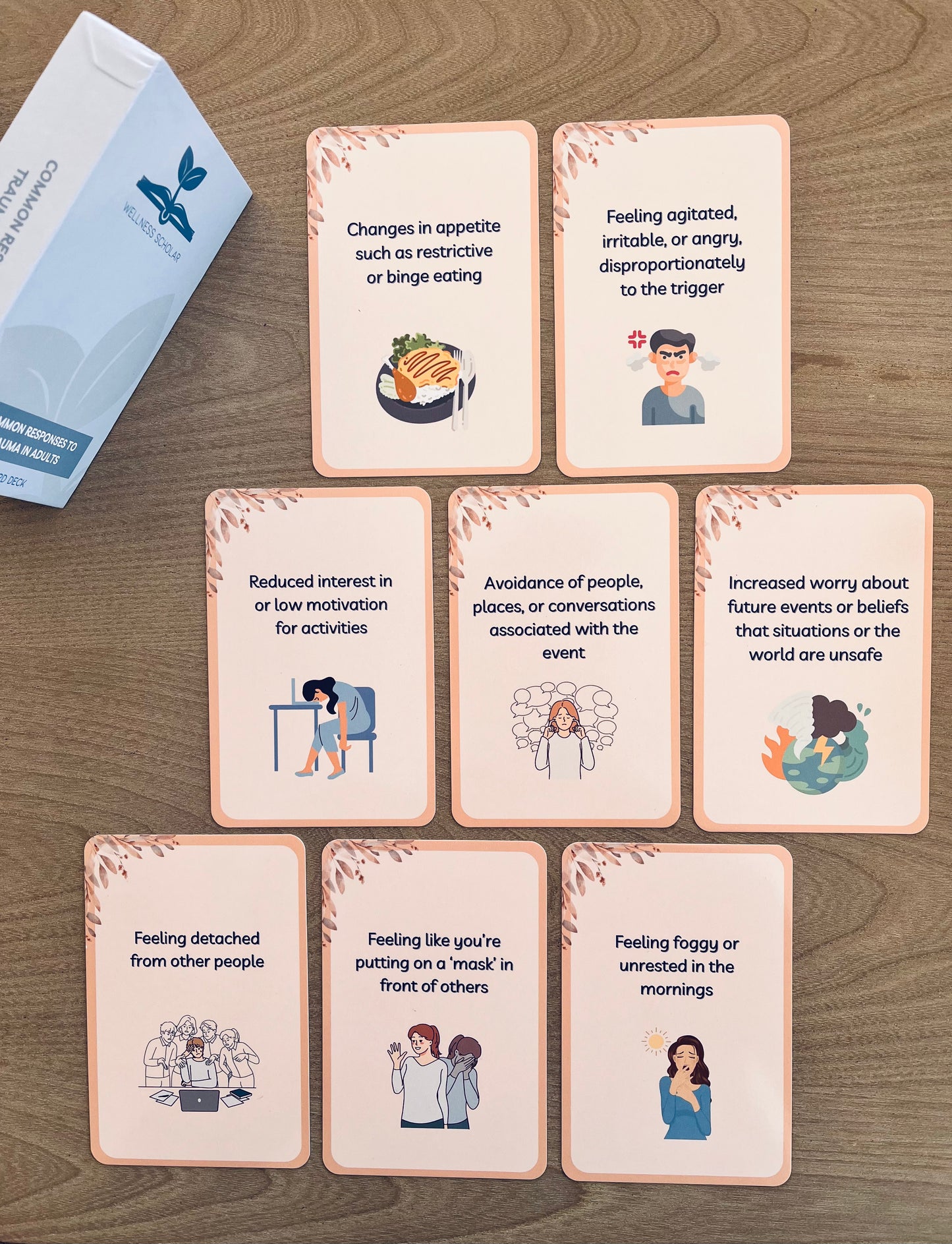 Common Responses to Trauma in Adults - Card Deck