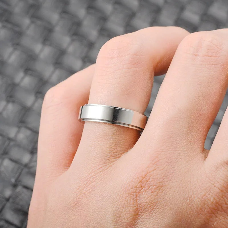 Spinning Stainless Steel Fidget Ring