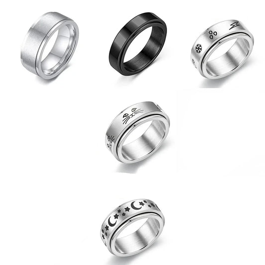 Spinning Stainless Steel Fidget Ring