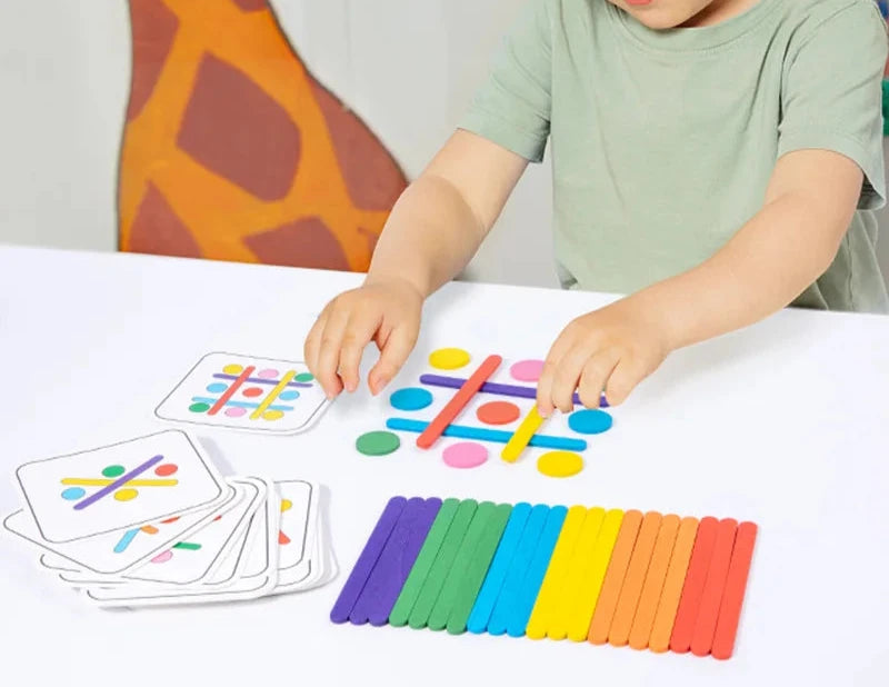 Coloured Sticks and Discs Activity Set