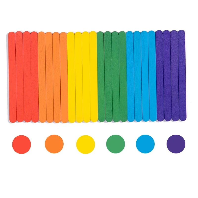 Coloured Sticks and Discs Activity Set